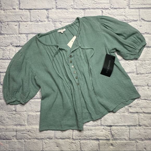 Olivaceous Blouse in Dusty Blue, Sample - Picture 1 of 7